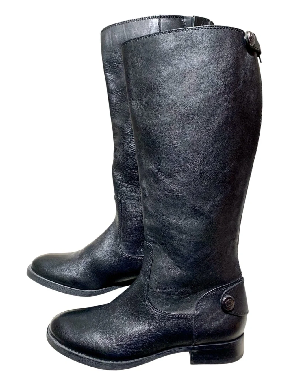 Arturo Chiang Black Leather Over-the-Knee Riding Boots Size 7.5